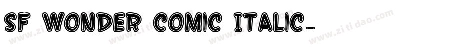 SF Wonder Comic Italic字体转换